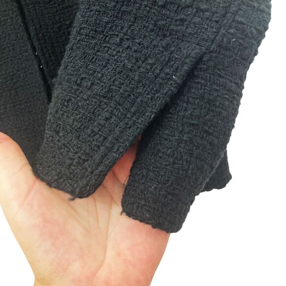 Vince Bouclé Cropped Jacket Black Size 4 - Picture 11 of 16